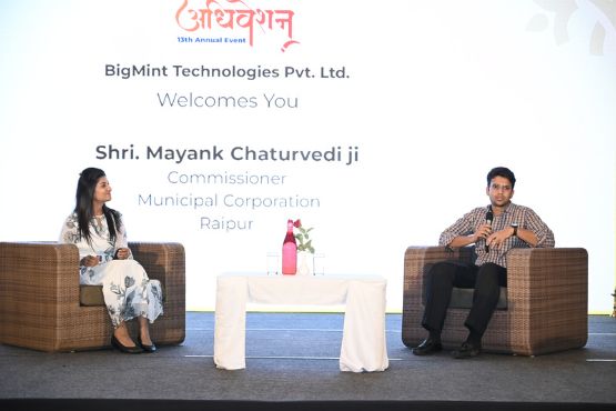 Shilpi Goel alongside Mr. Mayank Chaturvedi at Bigmint event, Raipur